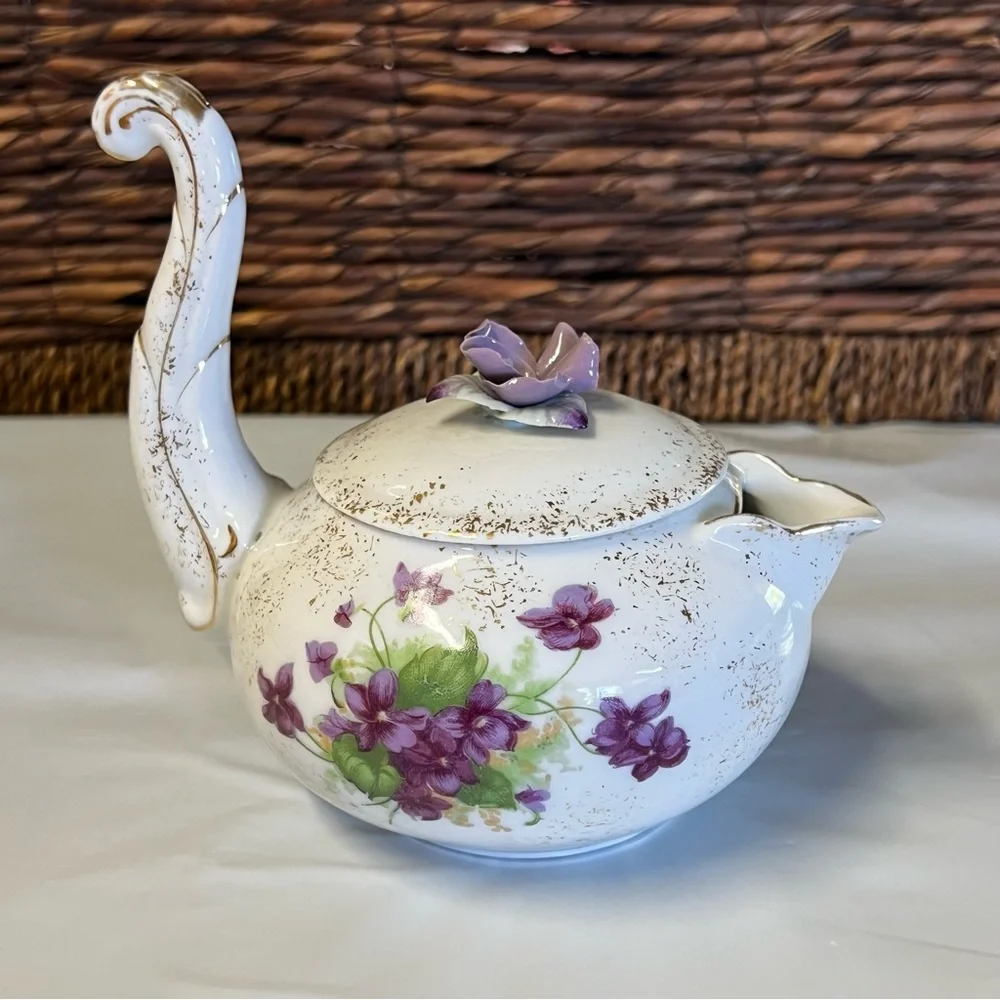 Vintage Floral Lefton China Creamer